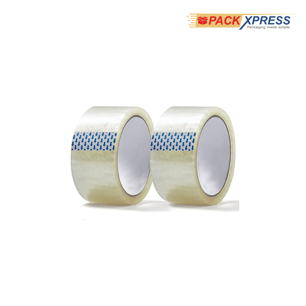 PackXpress Transparent BOPP Packing Tape 2 Inch × 65 Meter | Strong Adhesive Carton Sealing Tape for Packaging & Shipping