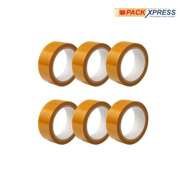 PackXpress Brown BOPP Packing Tape 1 Inch × 65 Meter | Strong Adhesive Carton Sealing Tape for Packaging & Shipping