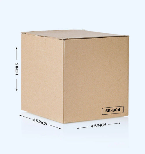 PackXpress 3-Ply Brown Corrugated Carton Box (4.5 × 4.5 × 2 Inch) | Kraft Shipping & Cardboard Packaging Box