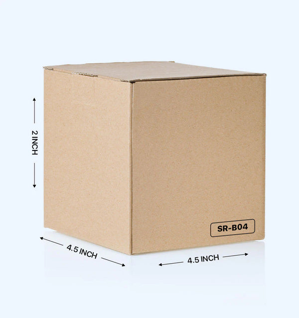 PackXpress 3-Ply Brown Corrugated Carton Box (4.5 × 4.5 × 2 Inch) | Kraft Shipping & Cardboard Packaging Box